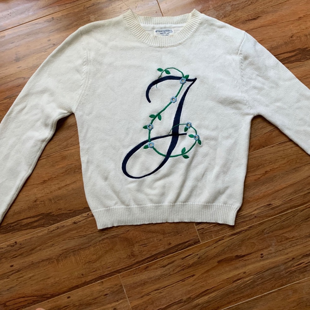Opening Ceremony Initial Sweater letter “J”